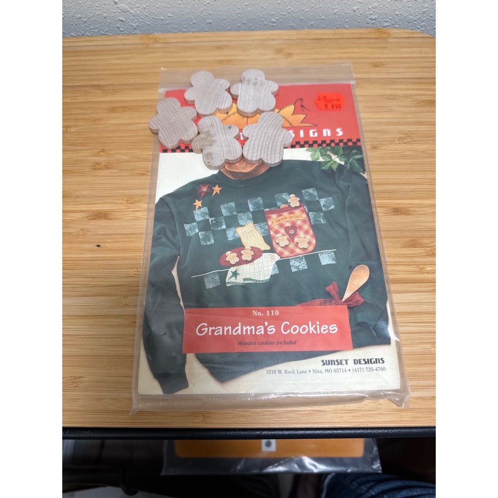 Sunset Designs Grandma's Cookies Pattern No 110 Women Multi Vintage 90s DIY